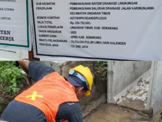Proyek Drainase Jalan Karimunjawa Diduga Tak Sesuai Standar, U-Ditch Dipasang di Atas Genangan Air
