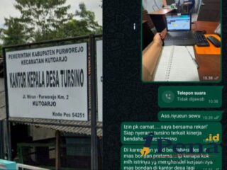 Diduga Bendahara Desa Tursino Kecamatan Kutoarjo Kabupaten Purworejo Jarang Masuk, Pekerjaan Digantikan Istri di Kantor Desa Tursino