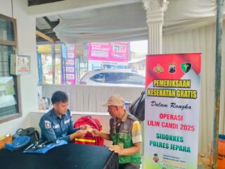 Subsatgas Dokkes Polres Jepara Beri Layanan Kesehatan Gratis Saat Ops Lilin Candi 2025