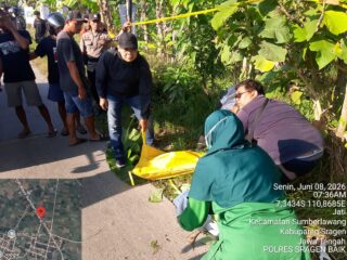Diduga Korban Tabrak Lari, Seorang Pria Ditemukan Tewas di Sumberlawang Sragen, Polisi Dalami Kasus