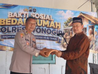 Polres Wonogiri Bedah Rumah Purnawirawan Polri, Wujud Nyata Kepedulian Sosial di Hari Bhayangkara Ke-80