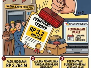 Tender Seragam Rp 3,7 Miliar BKPPD Gunungkidul Mendadak Dibatalkan Saat Masa Sanggah, Publik Pertanyakan Dasar Keputusan