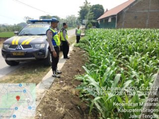 Polsek Masaran Pastikan Tanaman Jagung LBS Tumbuh Sehat, Dukung Ketahanan Pangan di Sragen