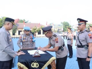 Penyegaran Organisasi, Polres Jepara Gelar Sertijab PJU dan Empat Kapolsek Jajaran