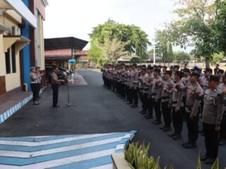 Antisipasi Dinamika Aksi Massa, Personel Dalmas Polres Sragen Disiagakan Dan Siap Digerakan Kapolres